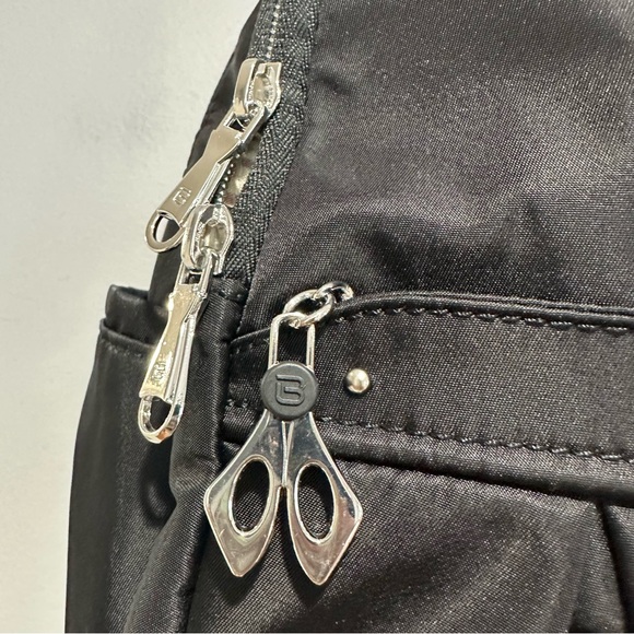 Beside u Black Nylon Backpack RFID Pocket main image 11